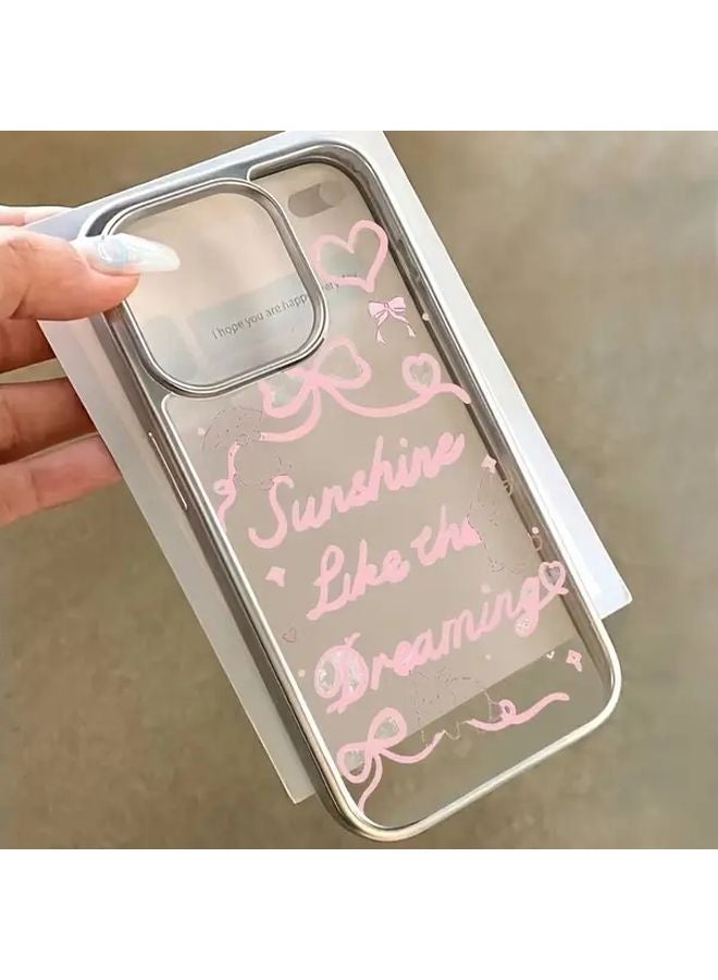 Silver Bunny Phone Case For iPhone 12 Transparent Electroplated Shiny Protective Cover - Image 2